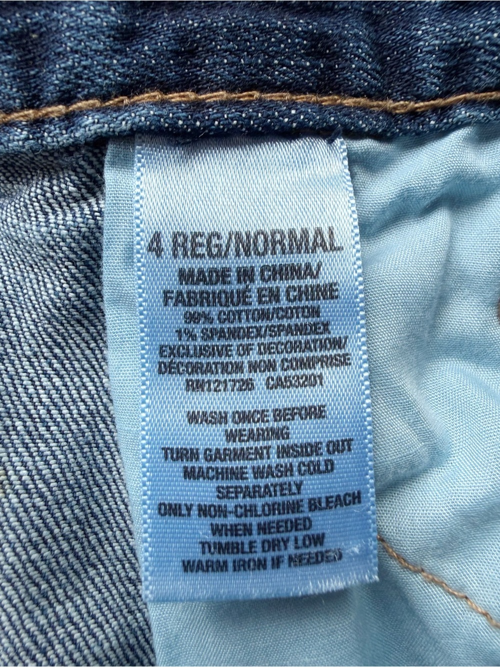 VTG Woman Blue Denim Patchwork Boyfriend Fit Jeans US4 Boho Western Country Folk - Picture 8 of 8